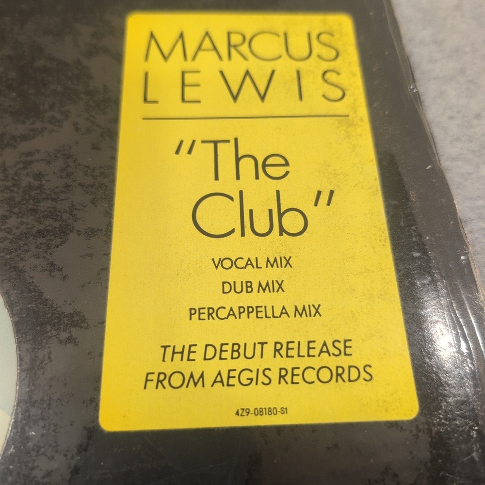 Marcus Lewis The Club 12" Vinyl Single 1988 Aegis Records 4Z9 08180 Francois K - Picture 2 of 8